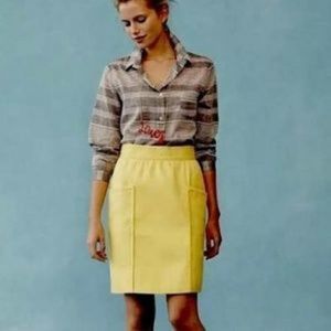 Yellow Anthropologie Cartonnier Skirt 10